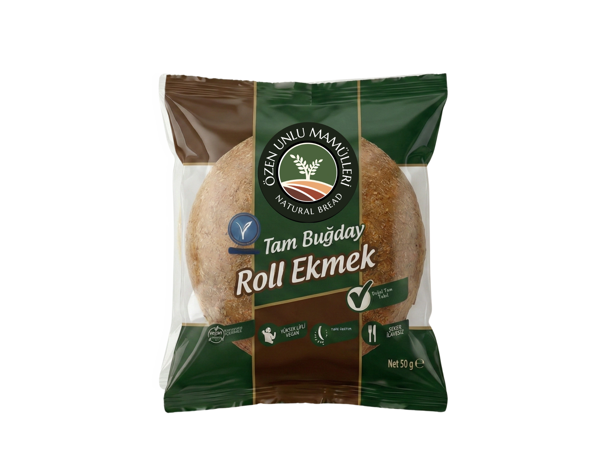 Tam buğday roll ekmek paketi